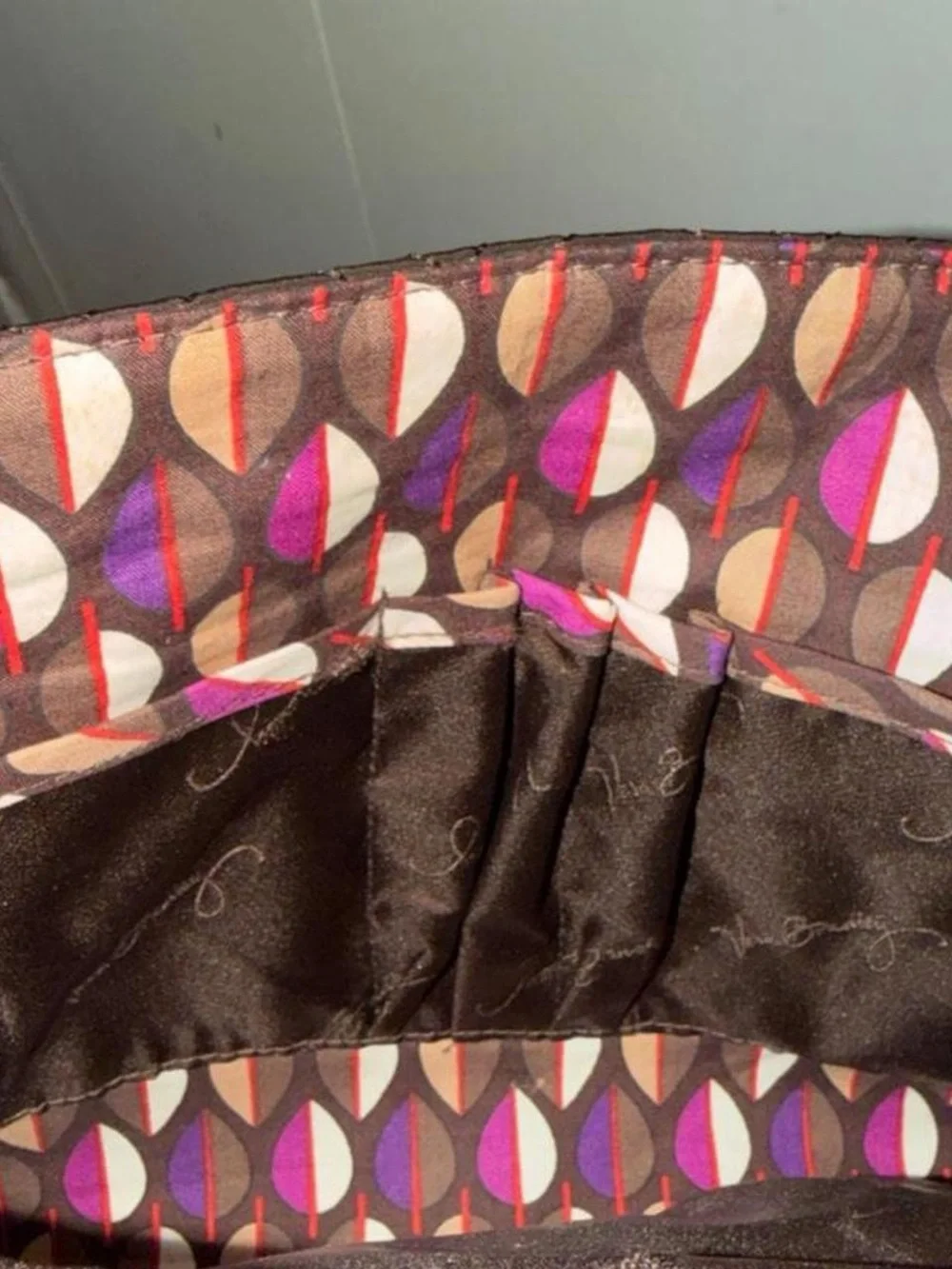 Vera Bradley Black Quilted Crossbody Messenger Bag